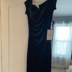Emerald Green long velvet dress